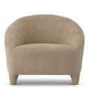 Beige Curved Lounge Chair Avenley by Eichholtz, view 3