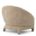 Beige Curved Lounge Chair Avenley by Eichholtz, view 4