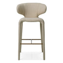 Curved-Back Upholstered Bar Stool Josephine by Eichholtz, view 2