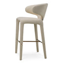 Curved-Back Upholstered Bar Stool Josephine by Eichholtz, view 4