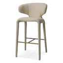 Curved-Back Upholstered Bar Stool Josephine by Eichholtz