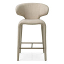 Curved-Back Upholstered Counter Stool Josephine by Eichholtz, view 2