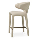 Curved-Back Upholstered Counter Stool Josephine by Eichholtz, view 3