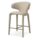 Curved-Back Upholstered Counter Stool Josephine by Eichholtz