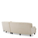 White Fabric Sofa Laurentine by Eichholtz, view 4