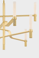 Aged Brass Allentown Chandelier 48" by Hudson Valley, view 4
