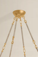 Vintage Gold Leaf Ardonia Chandelier 38" by Hudson Valley, view 5