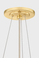 Aged Brass Ashland Pendant 22" by Hudson Valley, view 4