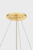 Aged Brass Ashland Pendant 32" by Hudson Valley, view 3