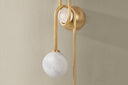 Vintage Brass Astro Wall Sconce 6.75" by Corbett Lighting, view 2