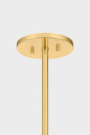 Aged Brass Atwood Chandelier 40" by Hudson Valley, view 2