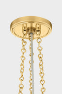 Aged Brass Awosting Pendant 17" by Hudson Valley, view 2