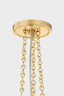 Aged Brass Awosting Pendant 22" by Hudson Valley, view 2