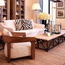 Wooden Frame Armchair Rubautelli