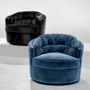 Black Velvet Swivel Chair Recla