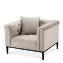 Tufted Pebble Gray Chair Cesare