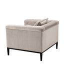 Tufted Pebble Gray Chair Cesare