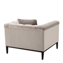 Tufted Pebble Gray Chair Cesare