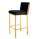 Black Upholstered Bar Stool Scott