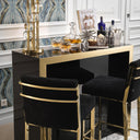 Black Upholstered Bar Stool Scott