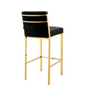 Black Upholstered Bar Stool Scott
