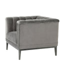 Gray Velvet Barrel Chair Raffles