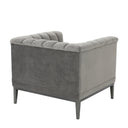 Gray Velvet Barrel Chair Raffles