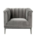 Gray Velvet Barrel Chair Raffles