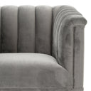 Gray Velvet Barrel Chair Raffles