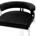Black Velvet Counter Stool Dante