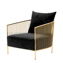 Black Velvet Armchair Knox