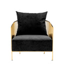 Black Velvet Armchair Knox