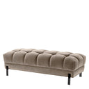 Greige Tufted Upholstered Bench Sienna