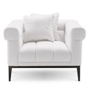 White Tufted Accent Chair Aurelio