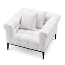 White Tufted Accent Chair Aurelio