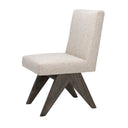 Beige V-Leg Dining Chair Erudit