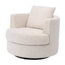 Cream Bouclé Swivel Chair Felix