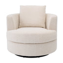 Cream Bouclé Swivel Chair Felix