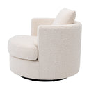 Cream Bouclé Swivel Chair Felix