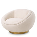 Round Bouclé Swivel Chair Bollinger