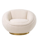 Round Bouclé Swivel Chair Bollinger
