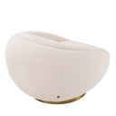 Round Bouclé Swivel Chair Bollinger