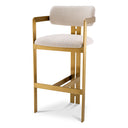 Curved Back Boucle Bar Stool Donato