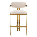 Gold Framed Bouclé Bar Stool Donato