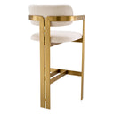 Gold Framed Bouclé Bar Stool Donato