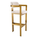 Gold Framed Bouclé Bar Stool Donato