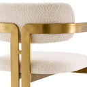 Gold Framed Bouclé Bar Stool Donato