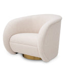 Cream Bouclé Swivel Chair Cristo
