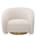Cream Bouclé Swivel Chair Cristo