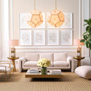 Cream Bouclé Upholstered Sofa Tondo
